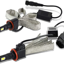 9006 6000K White LED High or Low Beam Conversion Light Bulbs (Pack of 2)