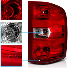 AmeriLite Red Replacement Brake Tail Light Set for Chevy Silverado w/Bulb and Harness
