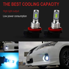 H11 H8 LED Bulbs 6000k Super Bright Fog Light High Power 3030 CSP Replacement for Cars,Trucks, SUVs, Vans 2pcs Ice-Bule