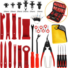 AUTMOR 38Pcs Trim Removal Tool & 120 Pcs Car Retainer Clips, Pry Kit, Car Panel Tool Radio Removal Tool Kit, Auto Clip Pliers Fastener Remover Pry Tool Kit, Car Upholstery Repair Kit with Storage Bag