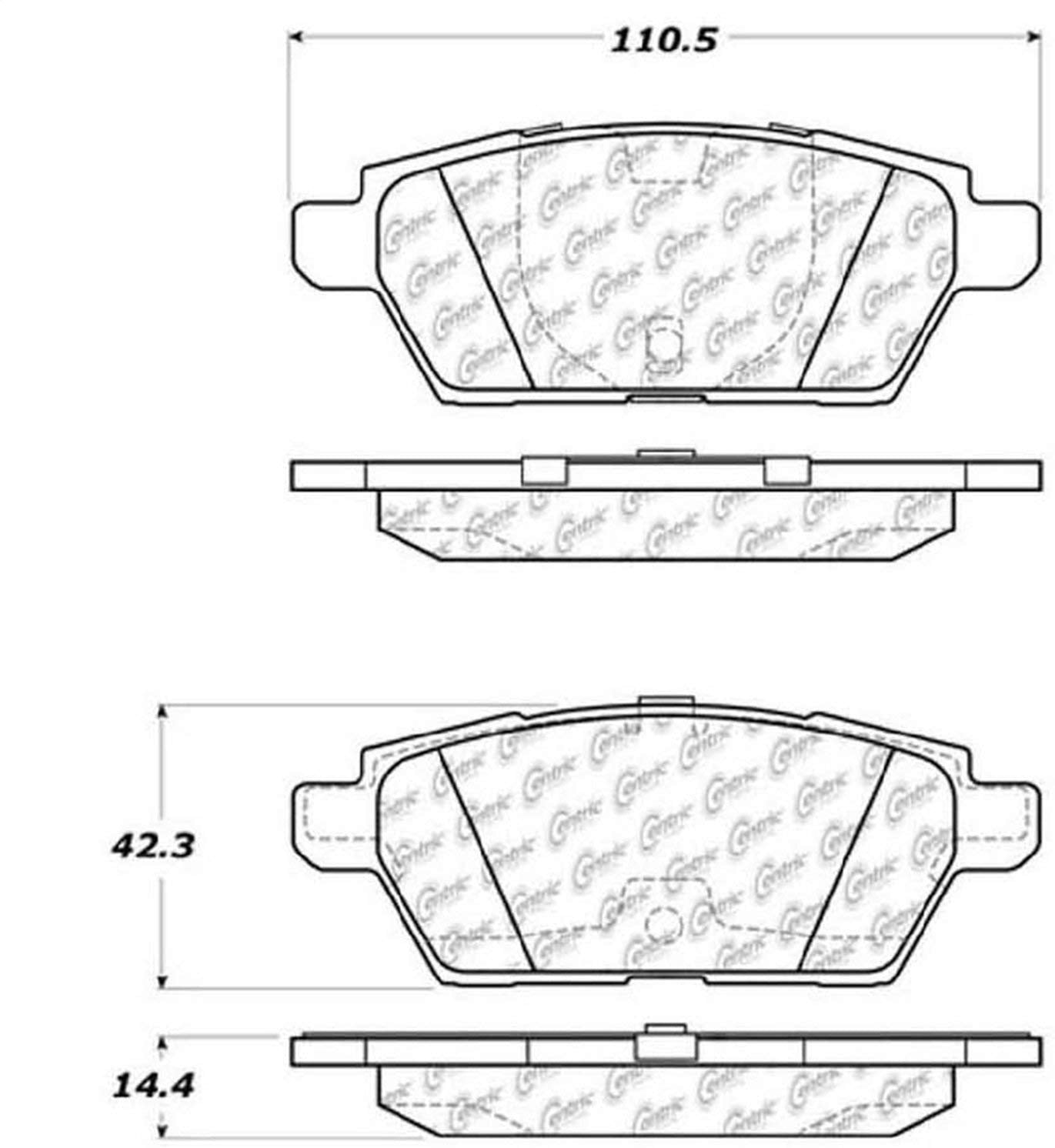 StopTech 308.11610 Street Brake Pad, 5 Pack