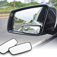 Ampper Rectangle Blind Spot Mirror, 360 Degree HD Glass and ABS Housing Convex Wide Angle Rearview Mirror for Universal Car Fit (Pack of 2)