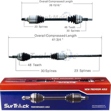 SurTrack Pair Set of 2 Front CV Axle Shafts For Toyota Sienna AWD 2004-2010