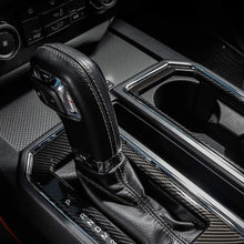 Voodonala Carbon Fiber Grain Cab Gear Shift and Cup Holder Trim Sheet Kit Interior Accessories for Ford F150 2016 2017 2018