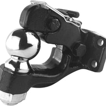 TOPTOW 64185 Pintle Hook with 2-5/16 inch Trailer Hitch Ball Combination, 16,000 lbs. Capacity, Fits for Pintle Mount, Bolt-on, with Fastener Kit