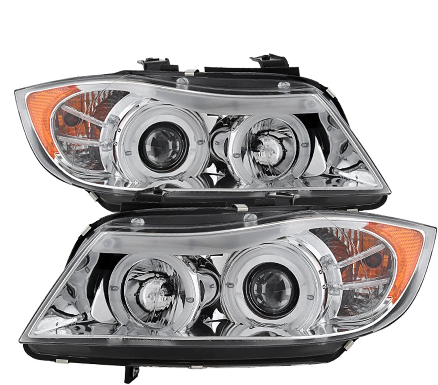 Spyder Auto 5009012 LED Halo Projector Headlights Chrome/Clear