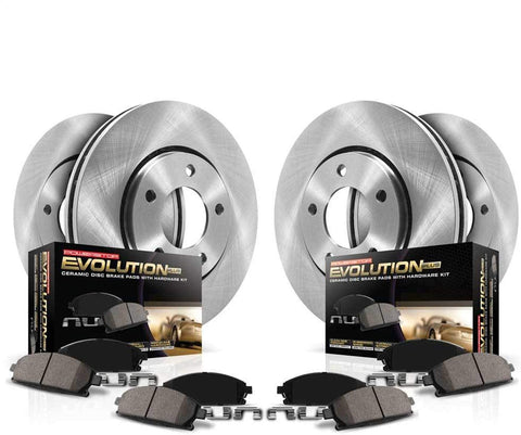 Power Stop KOE8268 Autospecialty Replacement Front and Rear Brake Kit- Brake Rotors and Ceramic Brake Pads