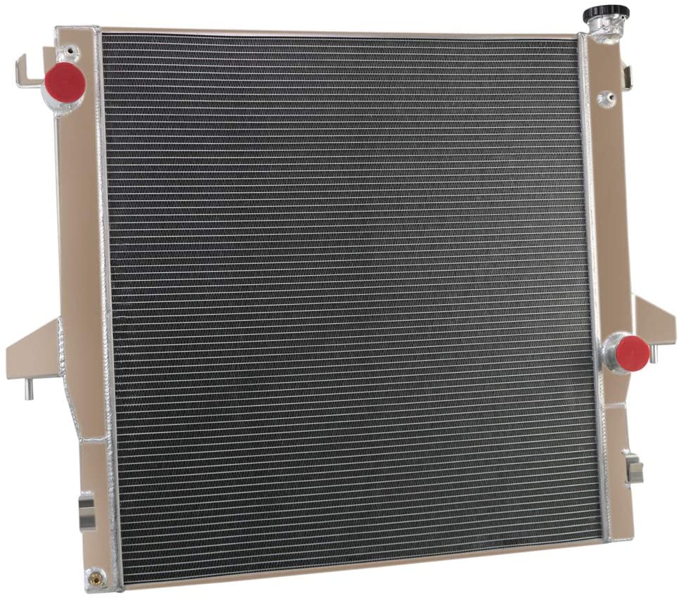 CoolingSky 2 Row Full Aluminum Heavy Duty Radiator for 2003-2009 Dodge Ram 2500 3500 5.9L 6.7L Diesel OHV Cummins