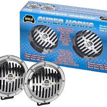 Wolo (306-2T) Super Horns Chrome Plated Horns - 12 Volt, Low and High Tone