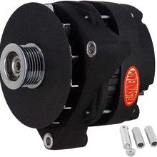 Powermaster 582038 SPL Black Alternator (CS144 Wrinkle 300A 6 Groove Pulley XS Volt NOTE: Competition Only-Not for Street Use)