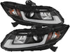 Spyder 5076519 Honda Civic 2012-2014 Projector Headlights (does not fit the 2014 Civic coupe) - Light Bar DRL - Black - High H1 (Included) - Low H1 (Included) (Black)