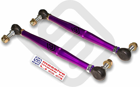 Massive Adjustable Front Anti Roll Sway Bar End Links Nissan Sentra B16 07-12 SE-R Spec V Race Spec Street Performance (Purple)