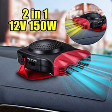 Car Heater,CHELIYA 12V 150W 2 in 1 Auto Portable Car Heating Cooling Fan Heater Defroster Demister Red