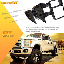 SCITOO Towing Mirrors fit for Ford Exterior Accessories Mirrors fit 2003-2007 for Ford F250 F350 F450 F550 Super Duty with Amber Turn Signal Heated Manual Controlling Telescoping and Folding Features