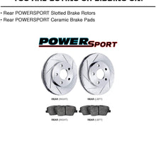 PowerSport Rear Slotted Rotors + Ceramic Brake pads BLSR.03003.02