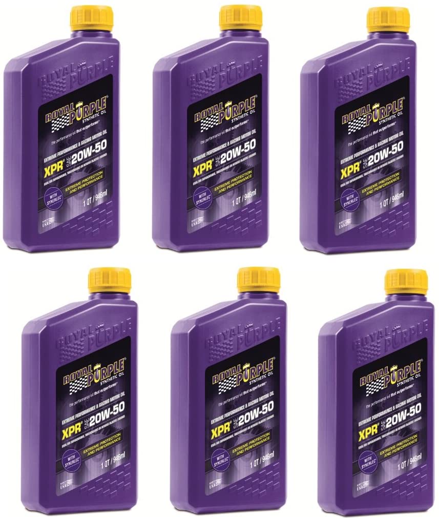 Royal Purple 01051 Set of 6 Racing Synthetic Oil 1-Quart Bottles