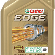 Castrol 06037 Castrol EDGE A3/B4 5W-30 Advanced Full Synthetic Motor Oil, 1 Quart, 6 pack