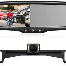 AUTO-VOX T2 Backup Camera Kit,OEM Rear View Mirror Monitor with IP68 Waterproof Rear View Camera,Super Night Vision for Parking & Reversing