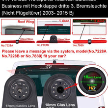 HD 1280x720 Pixels 1000 TV Lines 3rd Brake Light Reversing Camera Brake lamp Parking Camera for VW T5 Multivan Caravelle Hochdach T6 MIT Hochdach ab T5 Camper Lupo 6X Seat Arosa
