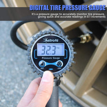 AstroAI ATG250 Digital Tire Inflator with Pressure Gauge, 250 PSI Air Chuck and Compressor Accessories Heavy Duty with Rubber Hose and Quick Connect Coupler for 0.1 Display Resolution