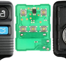 2 KeylessOption Replacement Keyless Entry Remote Control Key Fob Clicker Transmitter - Black