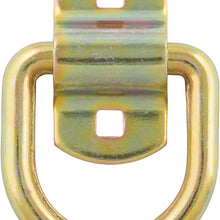 CURT 83740 3 x 3-Inch Surface-Mounted Trailer D-Ring Tie Down Anchor, 11,000 lbs Break Strength
