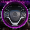 Alusbell Crystal Diamond Steering Wheel Cover Soft Velvet Feel Bling Steering Wheel Cover for Women Universal 15 inch Plush Wheel Cover for Escape Fusion Focus Accord Prius Rav4 Purple