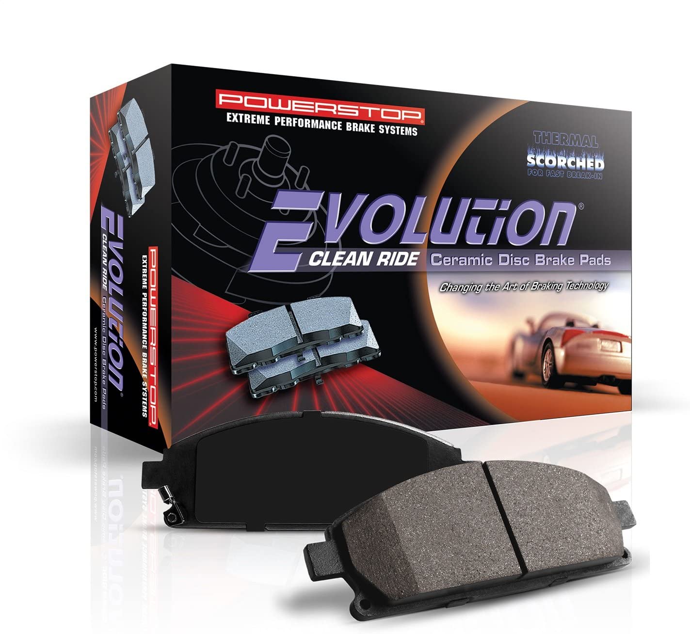 Power Stop 16-2052, Z16 Evolution Front Ceramic Brake Pads