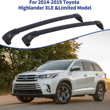 Ai CAR FUN Aluminum Roof Rack Cross Bar Top Luggage Cargo Carrier Lockable Compatible with Toyota Highlander XLE &Lid Model 2014-2019