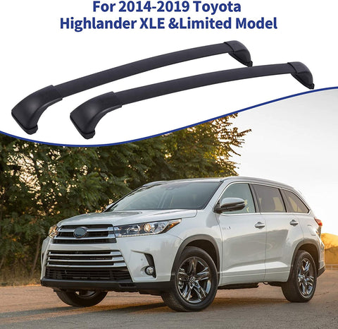 ACUMSTE Aluminum Car Top Luggage Roof Rack Cross Bar, Compatible for 2014-2020 Toyota Highlander Carrier Adjustable Frame