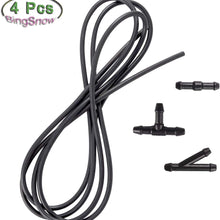 BingSnow Windshield Washer Nozzle Hose Kit, Universal 3 Meters Washer Fluid Hose with 3 Pcs Hose Connectors Suitable for Most Windshield Washer Nozzle Installation