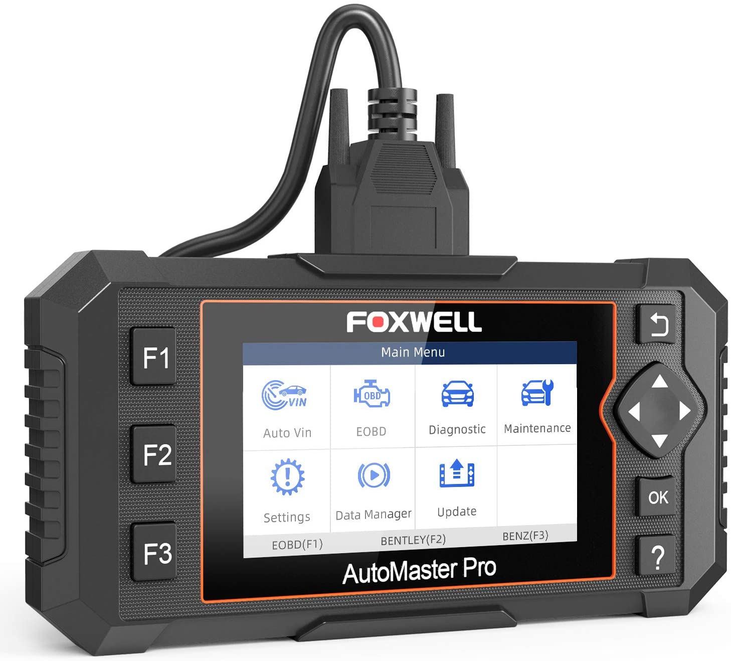 FOXWELL OBD2 Scanner NT624 Elite All Systems Diagnostic Scan Tool Automotive Code Reader with Oil Reset and EPB Service for Check Engine Transmission ABS SRS EPS Body