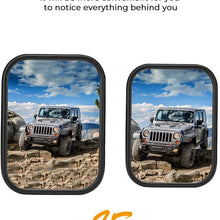 Door Off Mirror for Jeep Wrangler, JoyTutus 4x4 Doorless Side Quick Release Mirror for JK JKU TJ - 2 Pack