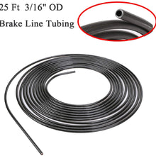 Copper Brake Line Hose Tubing Coil Roll- Fuel Line Tube Coil Transmission Line Tube Oil Brake Hose, Clutch Hose, Brake Copper Pipe with fittings (25 Ft 3/16" + 25 Ft 1/4")