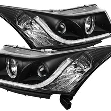 Spyder Auto (PRO-YD-CCRZ11-LTDRL-BK) Chevy Cruze Black Light Tube DRL Projector Headlight