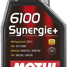 Motul 102781 6100 Synergie+ Technosynthese Engine Oil 10W40-1-Liter, 33.81 Fluid_Ounces