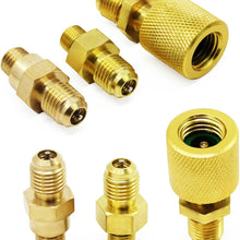 OCR 8Pcs Air Conditioner Refrigeration Adapter Hose R134A R12 Converting Fitting Adapters Set