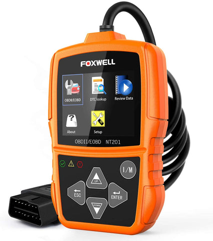 Foxwell NT201 Auto OBD2 Scanner Check Car Engine Light Fault Code Reader OBD II Diagnostic Scan Tool(New Version)