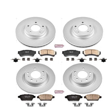 Power Stop CRK200 Coated Brake Rotor & Ceramic Brake Pads- front & rear