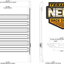 TeraFlex 4722075 Black JK Nebo Raised Rail Roof Rack, 1 Pack