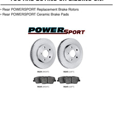 PowerSport Rear Blank Rotors + Ceramic Brake pads BLBR.03003.02