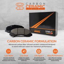 Max Brakes Rear Carbon Ceramic Performance Disc Brake Pads KT079252 | Fits: 2009 09 2010 10 Pontiac Vibe 1.8L Base Models