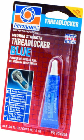 Permatex 24200 Medium Strength Threadlocker Blue, 6 ml 2 Pack