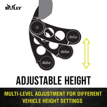 Bully BBS-1101S Black Bull Series Universal Truck Aluminum Adjustable Side Hoop Step Single Piece Black Powder Coated Includes Mounting Brackets - Fits Various Trucks from Chevy (Chevrolet), Ford, Toyota, GMC, Dodge RAM and Jeep
