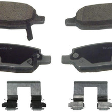 Wagner ThermoQuiet QC1172 Ceramic Disc Pad Set With Installation Hardware, Rear