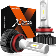 SEALIGHT H11 LED Headlight Bulb, H8 H9 H16 LED Bulb, Low Beam, Fog Light, Compact Fanless Design, 6500 Lumens, 6000K Cool White, 12 CSP Chips