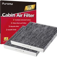 Puroma Cabin Air Filter with Activated Carbon, Replacement for CP285, CF10285, Toyota, Lexus, Scion (2 pcs)