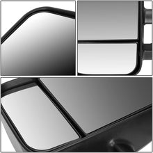 Left Side Black Manual Telescoping Folding Rear View Side Towing Mirror Replacement for Silverado Sierra GMT900 07-14