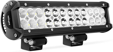 Nilight NI06A-72W 12Inch 12 Inch 72W Spot Flood Combo Bar Off Road Boat Driving Led Work Light SUV Jeep Lamp,2 Years Warranty