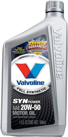 Valvoline (945-C) 20W-50 Synthetic Motor Oil - 1 Quart Bottle